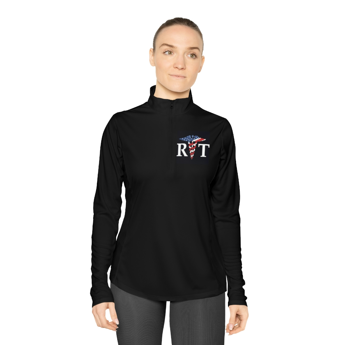 Trauma Y RT w/ Caduceus Ladies Quarter-Zip Pullover - McCary Trauma Y RT w/ Caduceus Ladies Quarter-Zip Pullover - McCary